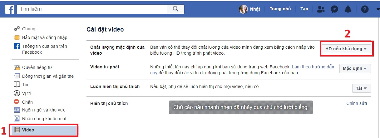 đăng video lên story facebook bị mờ